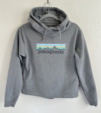 Patagonia Women's Regular Fit P-6 Uprisal Fleece Sweatshirt Hoody Gray Size XS