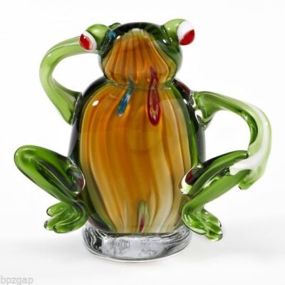 Badash Kristall Murano Stil Kunst Glas 6 '' Sitzender Frosch #J509