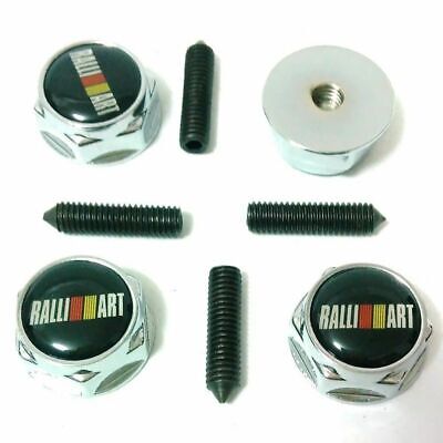 NEW 4X METAL A.M.G License Plate Frame Security Screw Bolt Caps Cover Nuts