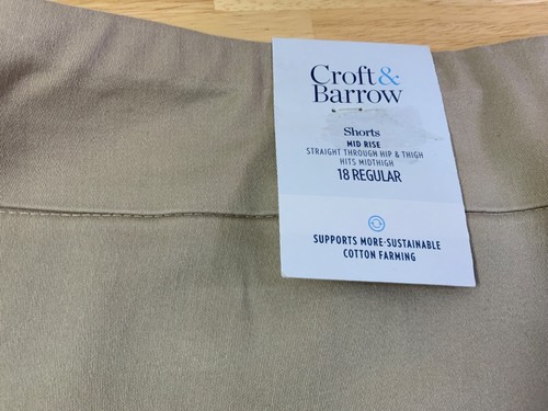New Women's Croft & Barrow Stretch Pull On Shorts Sz 18 R-Nice Color!* - Picture 2 of 4