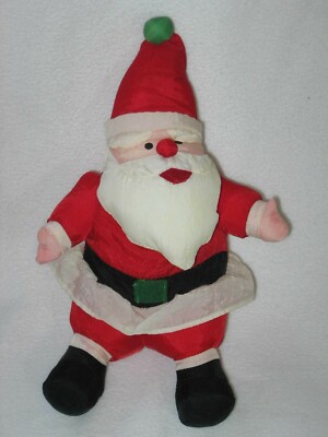Vintage Santa Claus Plush Nylon Doll Christmas Sasco 1996 Kellogg's Corn Flakes