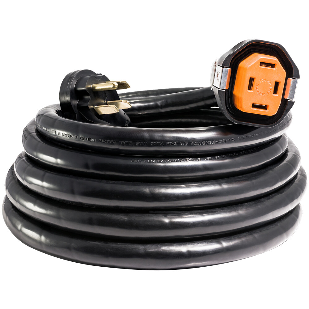 Smart Plug R50304, умная вилка, 50 А, жилой автофургон, 30 дюймов, набор шнуров двойной конфигурации — черный-image