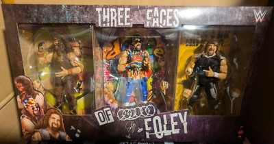 WWE ELITE: THREE FACES OF FOLEY Box Set of 3 figures  (NEW) MATTEL