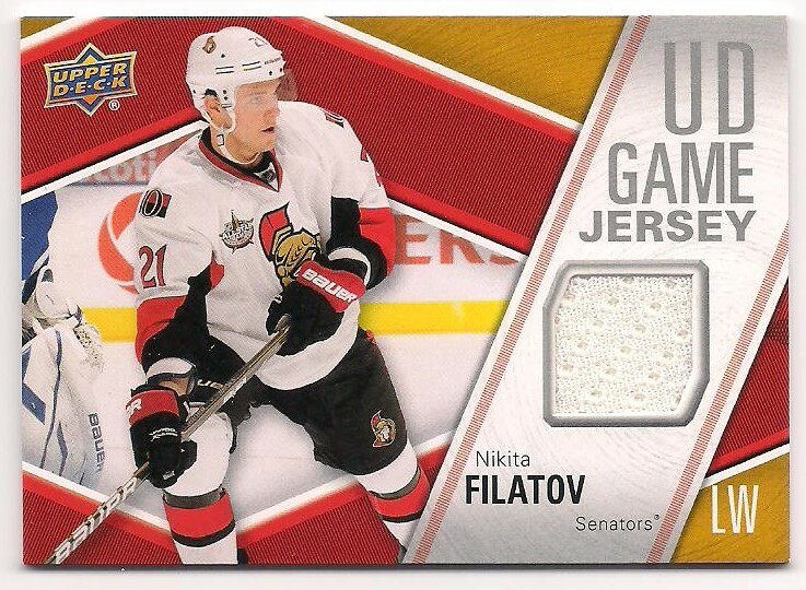 Nikita Filatov 11-12 Upper Deck 2 UD Game Jersey Game Used