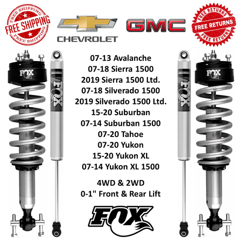 Fox 2.0 PerFormance Shocks Set 2007-2018 For Chevrolet Silverado GMC ...