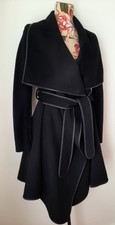 Designer Bcbgmaxazria. Black Waterfall Coat. Size Xs/8