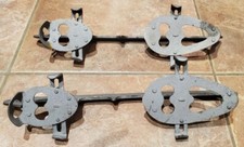 Vtg Clip Ice Skates Union Hardware Co Torrington Conn Ct Size 11 Christmas Decor