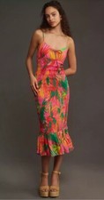Farm Rio Anthropologie Ruched Tie Front Sun Dress Large L New NWT SOLD OUT