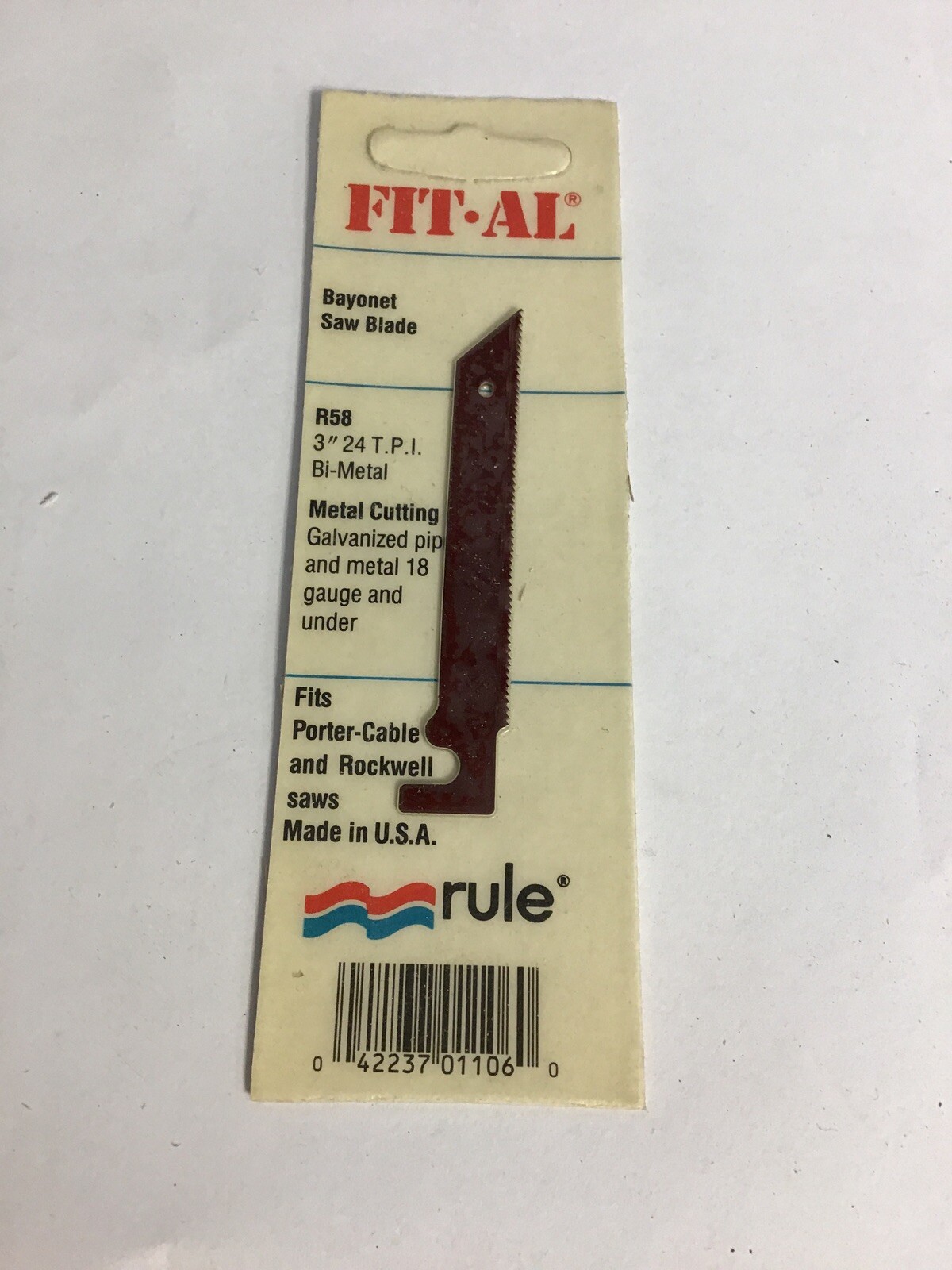 FIT-AL R-58 3” 24 TPI BI- METAL SAWBLADE- 12 PIECE