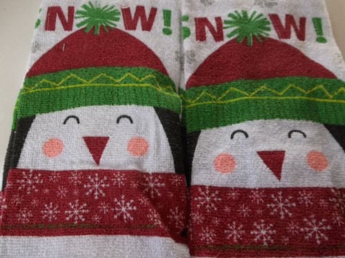 2 Towel Set SNOW dish towels NWT 12"X25" - Picture 2 of 2