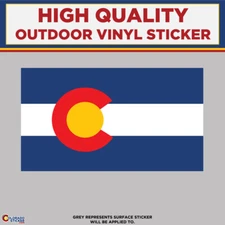 Colorado State Flag, High Quality Vinyl Stickers