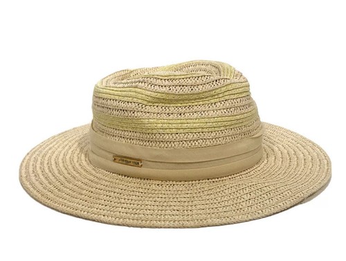 Vince Camuto Straw Hat One Size 3” wide 