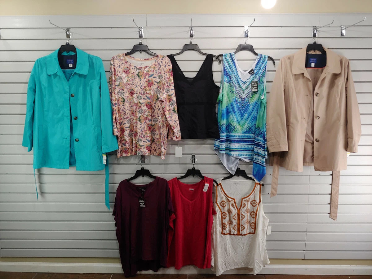 Wholesale Lot of 8 size 2XL 2X Large Womens Clothes T Shirt Blouse Tank Top 406