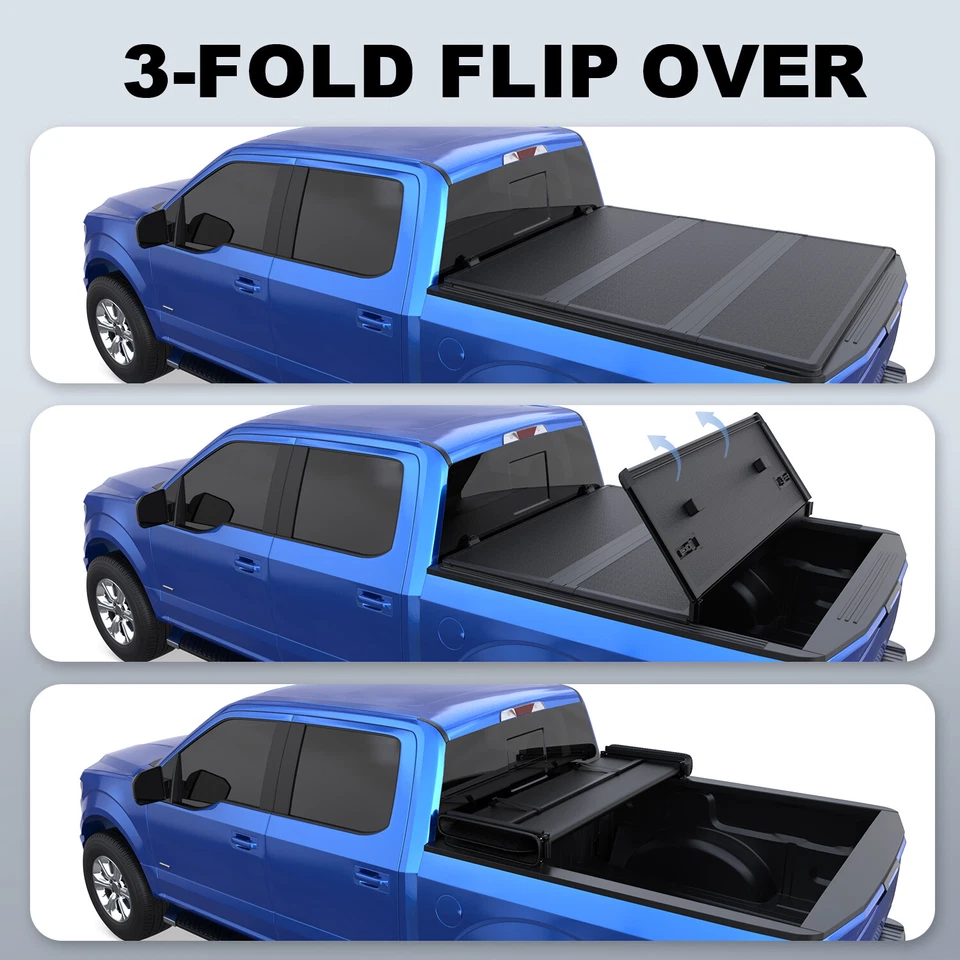 6FT Bed Hard Tonneau Cover For 83-11 Ford Ranger 94-10 Mazda B2300 Fiberglass Foto 3 de 4