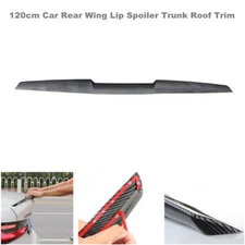 1.2m Carbon Fiber Color Car Rear Spoiler Wing Rubber Lip Trunk Roof Trim Sticker