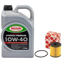 MotoröL Set 10W-40 Meguin 5 Liter + ÖLfilter FüR Citroen Peugeot Expert 407 807