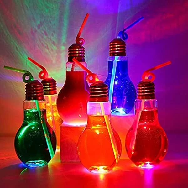 3 x LED Light Bulb Glasses Multicoloured RED GREEN BLUE