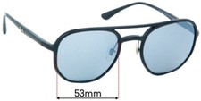 SFx Replacement Sunglass Lenses Fits Ray Ban Rb4321-ch Chromance - 53mm Wide