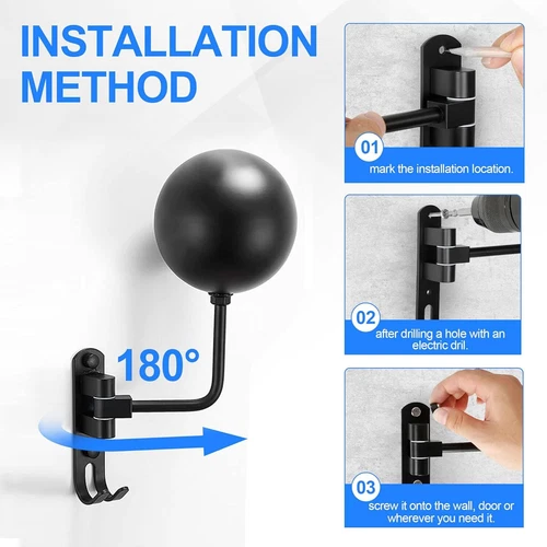 2/4/6PCS Motorcycle Helmet Holder Hook Jacket Bag Display Rack Wall Mount Hanger - Bild 6 von 17