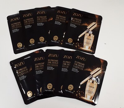 ZOZU 10er Set 24 Karat Gold Maske Feuchtigkeitsmaske Gesichtspflege /EBTB