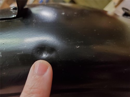 Vtg Black Rear Motorcycle Fender OEM Harley-Davidson Flathead WL WLA Factory Ori - Picture 3 of 16