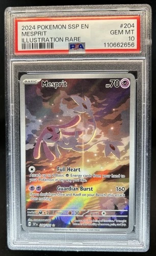 2024 Pokemon Surging Sparks Mesprit Illustration Rare #204/191 PSA 10 GEM MINT