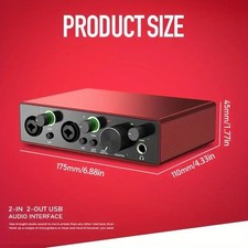 Professional External USB Audio Interface Sound Card Recording Dubbing