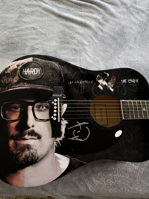 Hardy Signed Guitar Custom 1/1 Graphics JSA COA Michael Hardy One Beer 