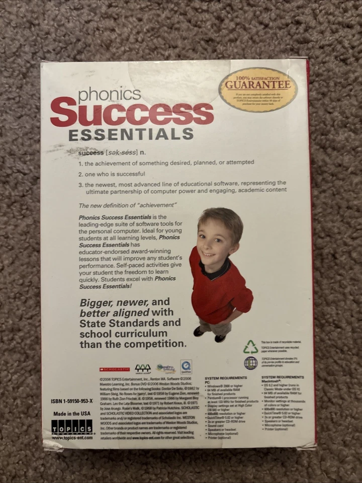 Topics Phonics Success Essentials 6 Subjects Ages 13-15 Grades 7-9 NEW SEALED - Image 2 of 4