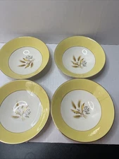 Lot Of 4 - Vintage Century Service Autumn Gold Wheat Berry Bowls 5.5”