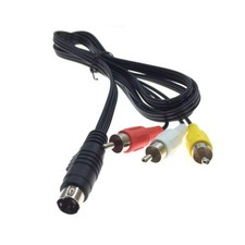 4Pin S Video Male To 3RCA TV Male AV Cable Fr Laptop PC Audio Computer Connector