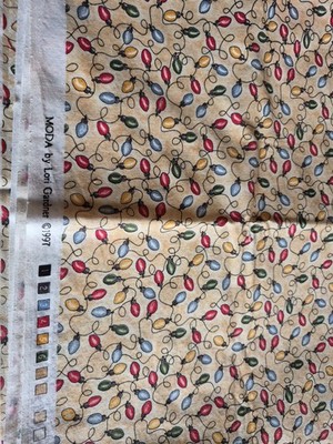 1 3/4 Yds 42 Inches Wide Cotton Quilt Christmas Fabric Moda By Lori Gardner Vtg