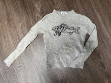 Uniqlo x JW Anderson Grey Wool Fish Sweater - Size Small