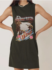 Spell & The Gypsy Wind Drifter Tank Dress Size S Eagle Graphic Organic Cotton