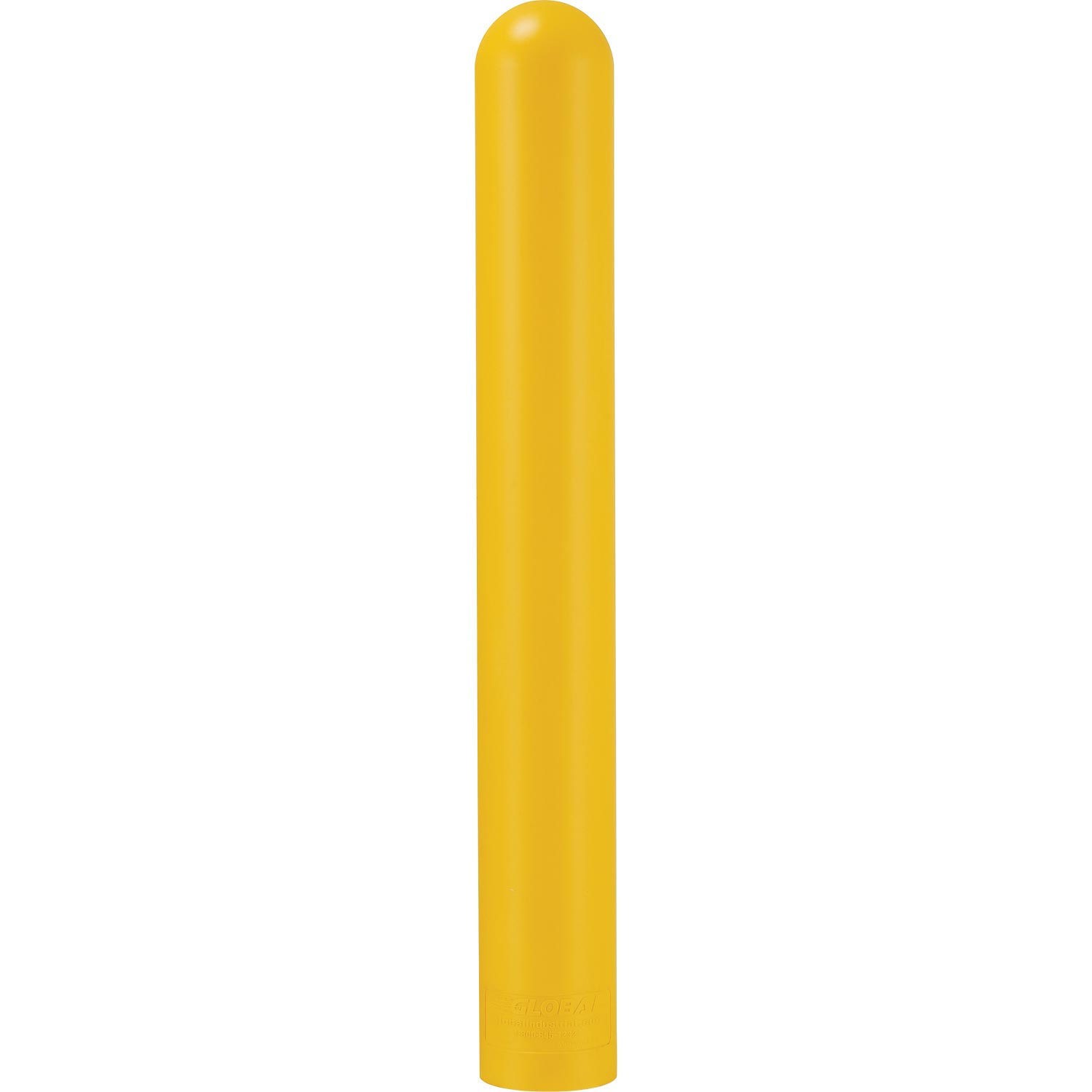60"H Smooth Bollard Post Sleeve 6" HDPE Dome Top Yellow