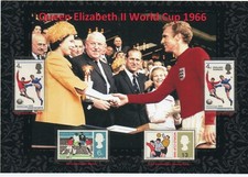 GB QEII NICE DISPLAY OF QUEEN ELIZABETH II WORLD CUP 1966 SET MINT MNH #2