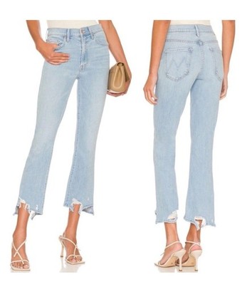 NWT Mother Insider Crop Step Chew Jeans 29 Light Wash Mentally Elsewhere