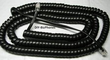 2-Pack Flat Black 25Ft Siemens Phone Long Handset Cord OptiSet E Advance