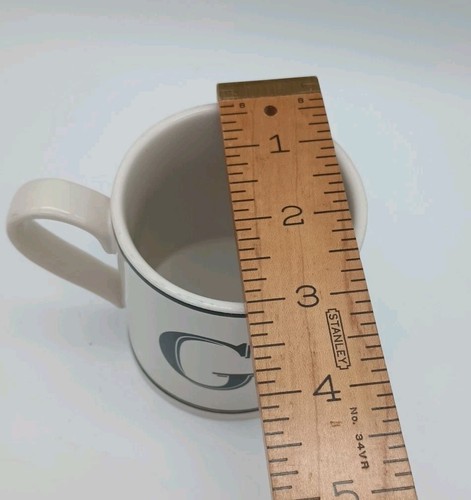 Sur LA Table Mini Becher G Monogram 6oz Weiß Schwarz - Bild 3 von 5