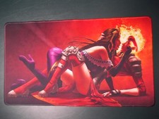 MTG Liliana seducing Chandra Stitched Edge Playmat Magic the Gathering