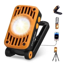  COB Rechargeable Folding Work Light, 7 Lighting Modes, 1200 Lumens LED with 