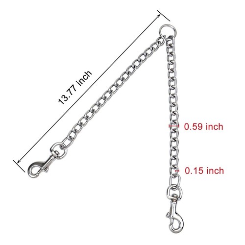 Divisor de extensión de correa de perro de cadena doble de metal sin enredos para 2 perros - Imagen 8 de 8