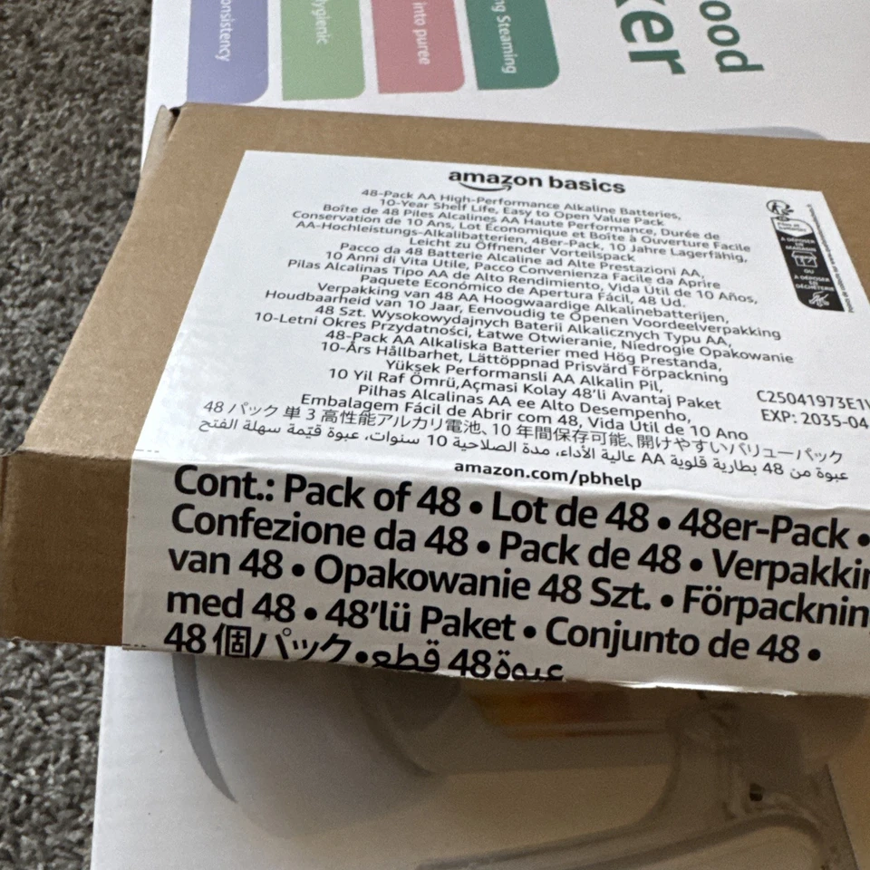 Paquete básico de 48 pilas alcalinas AA de alto rendimiento, 9 años de vida útil Foto 2 de 2