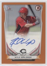 2014 Bowman Retail Prospect Auto Orange 218/250 Kyle Waldrop #PA-KW Auto 0b2