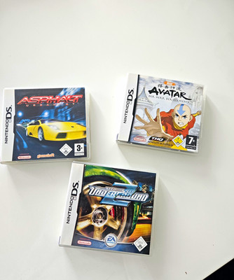 DS Spielepaket: Asphalt Urban GT 2, NFS U2, Avatar PAL + HB
