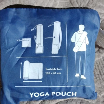 Yoga Pouch Sac/étui de transport pour tapis de yoga jusqu’à 183 x 61 cm bleu - Photo 1/2
