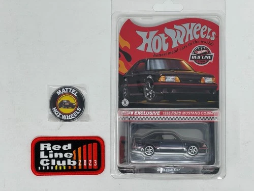 Hot Wheels RLC Red Line Club 2023 Membership 1993 Ford Mustang Cobra R Black