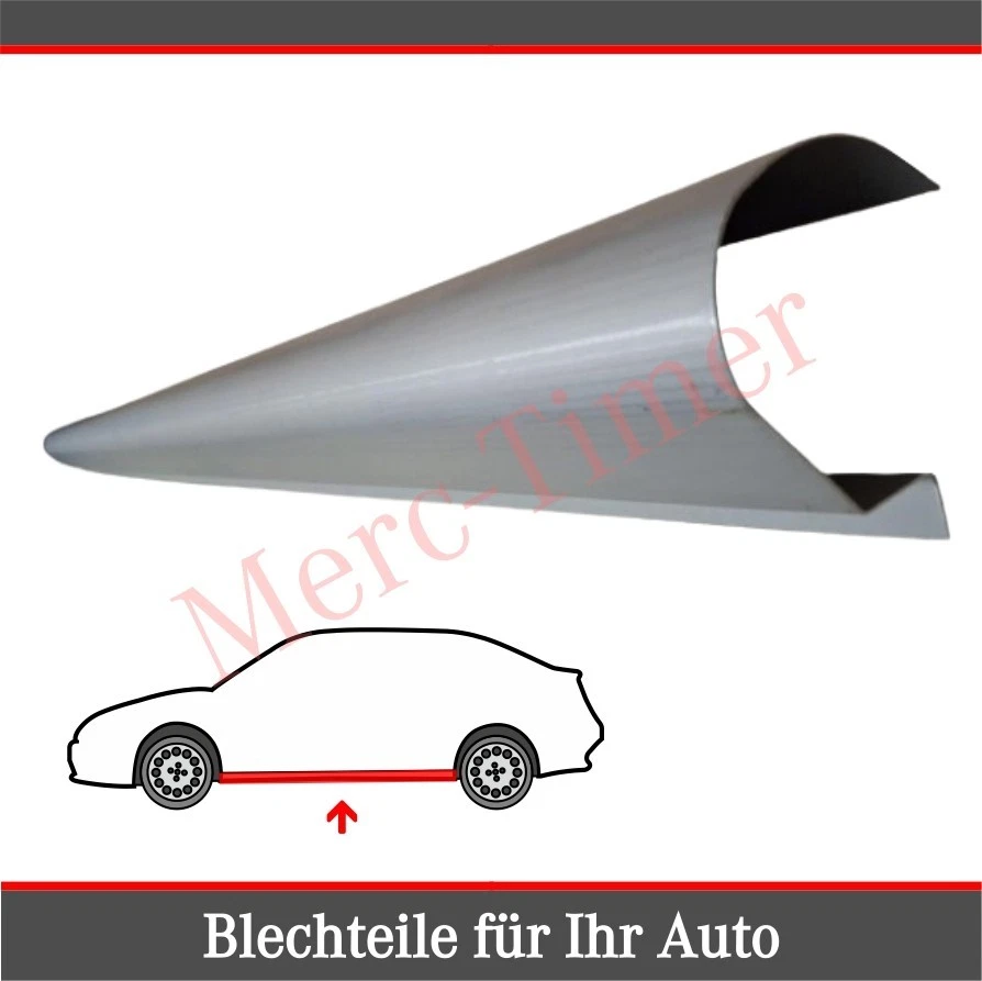 Volkswagen New Beetle Convertible 2002-10 Repair Panel Pair Side Skirts 1mm LR - Image 2 of 4