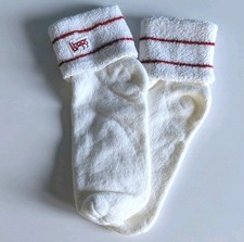 NOS 80s Women's LEGG'S Roll Down Terry Cloth Socks Low Cut Vintage Deadstock HTF