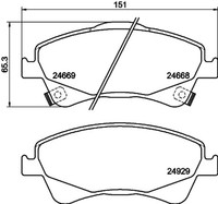 Bremsbelagsatz Scheibenbremse Hella Pagid 8DB 355 014-881 FüR Auris Toyota Verso